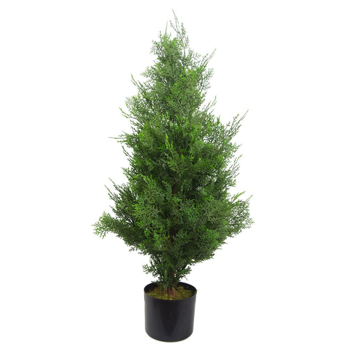 Realistic 90cm Artificial Cypress Topiary - No Maintenance, Indoor & Outdoor Use! - plants - express.com