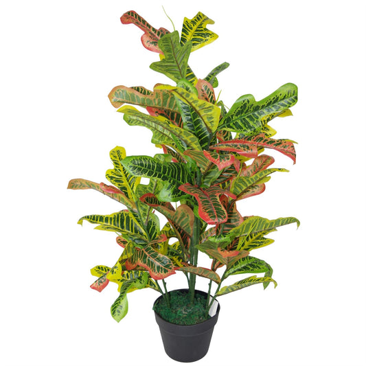 Realistic 90cm Multicolored Artificial Codiaeum Plant for Effortless Elegance - plants - express.com