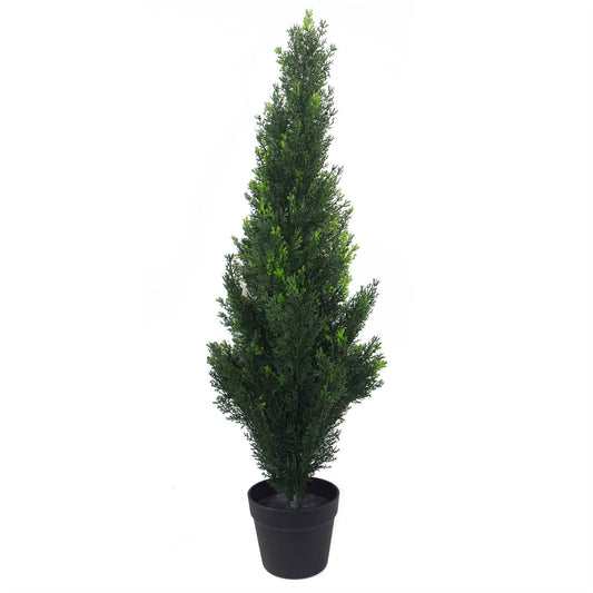 Realistic 90cm UV Resistant Artificial Cedar Cypress Topiary for Indoor/Outdoor - plants - express.com