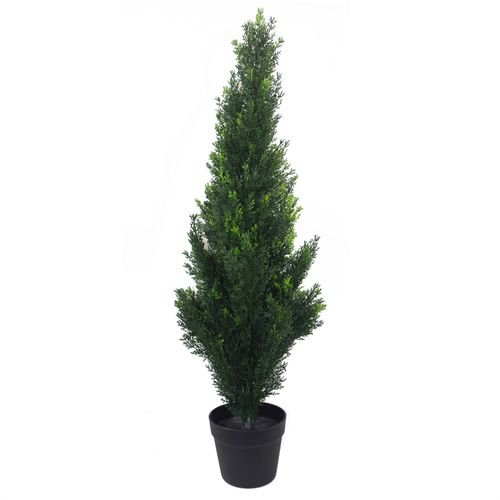 Realistic 90cm UV Resistant Artificial Cedar Cypress Topiary for Indoor/Outdoor Use - plants - express.com