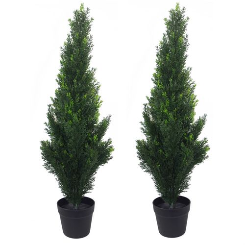 Realistic 90cm UV Resistant Artificial Cedar Cypress Topiary - Perfect for Any Space! - plants - express.com