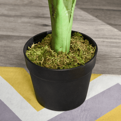 Realistic Artificial Monstera Tree - 13 Leaves in Stylish Cement Pot - plants - express.com