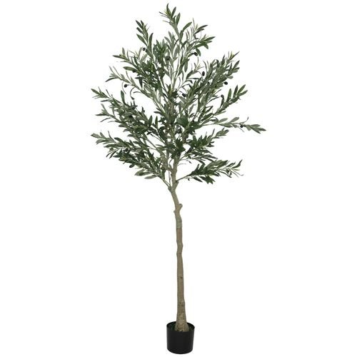 Realistic HOMCOM Faux Olive Tree - Lifelike Potted Silk Plant for Effortless Elegance - plants - express.com