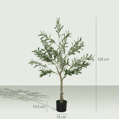 Realistic HOMCOM Faux Olive Tree - Lifelike Potted Silk Plant for Effortless Elegance - plants - express.com