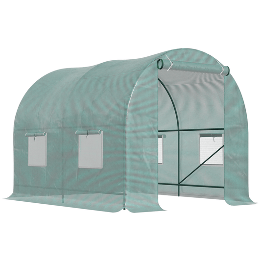 Reinforced Walk in Polytunnel Greenhouse, 2.5x2 m - plants - express.com