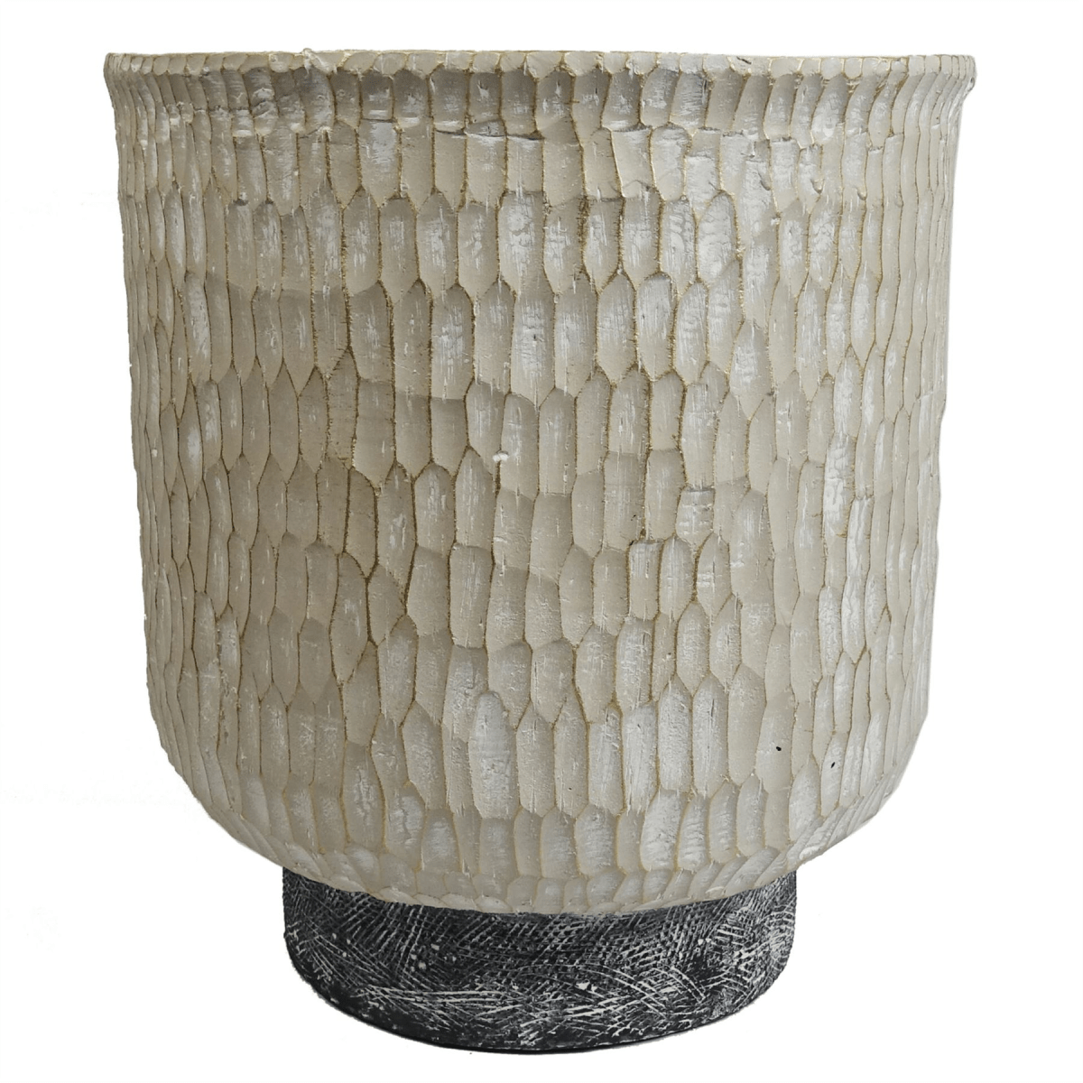 Rustic 32cm Gold Stone Effect Planter - Stylish Indoor/Outdoor Plant Pot - plants - express.com