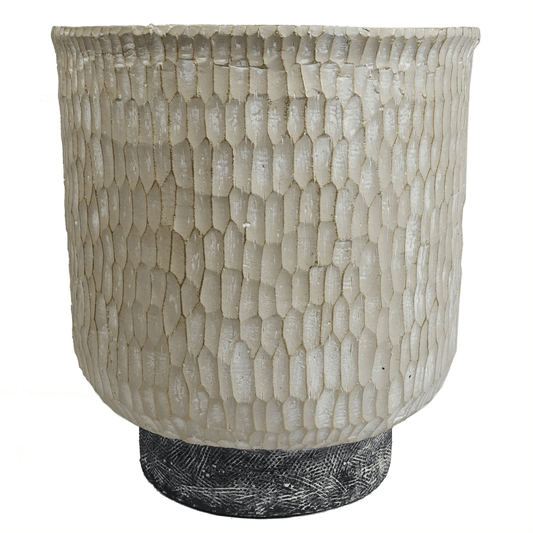 Rustic 32cm Gold Stone Effect Planter - Stylish Indoor/Outdoor Plant Pot - plants - express.com