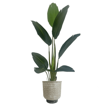 Rustic 32cm Gold Stone Effect Planter - Stylish Indoor/Outdoor Plant Pot - plants - express.com