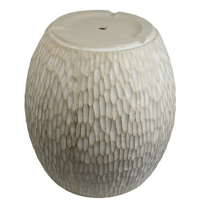 Rustic 43cm Inoke Embossed Fiberglass Stone Planter - Stylish Indoor/Outdoor Pot - plants - express.com