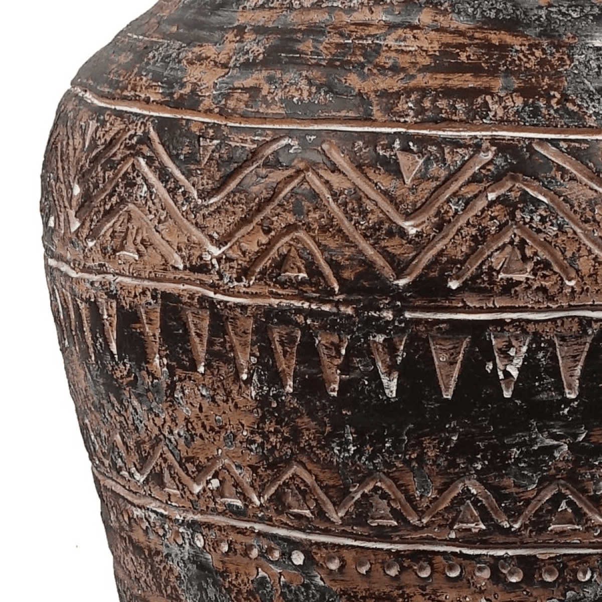 Rustic Aztec 40cm Textured Plant Pot - Stylish Indoor/Outdoor Planter - plants - express.com