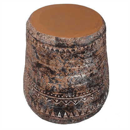 Rustic Aztec 40cm Textured Plant Pot - Stylish Indoor/Outdoor Planter - plants - express.com