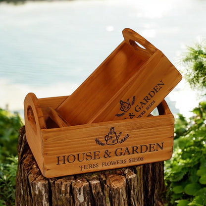 SET 2 WOODEN FLOWER PLANTERS - plants - express.com