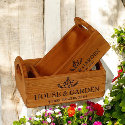 SET 2 WOODEN FLOWER PLANTERS - plants - express.com