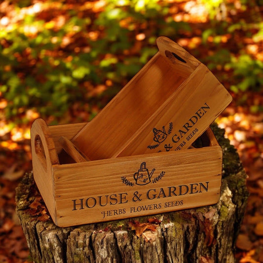 SET 2 WOODEN FLOWER PLANTERS - plants - express.com