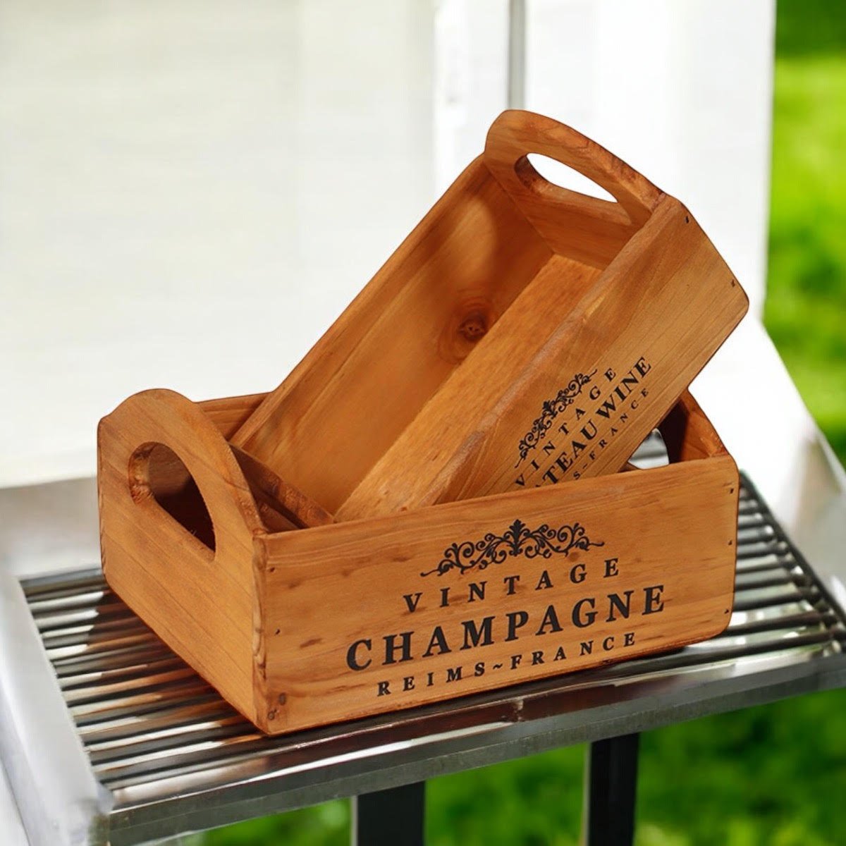 SET 2 WOODEN FLOWER PLANTERS - plants - express.com