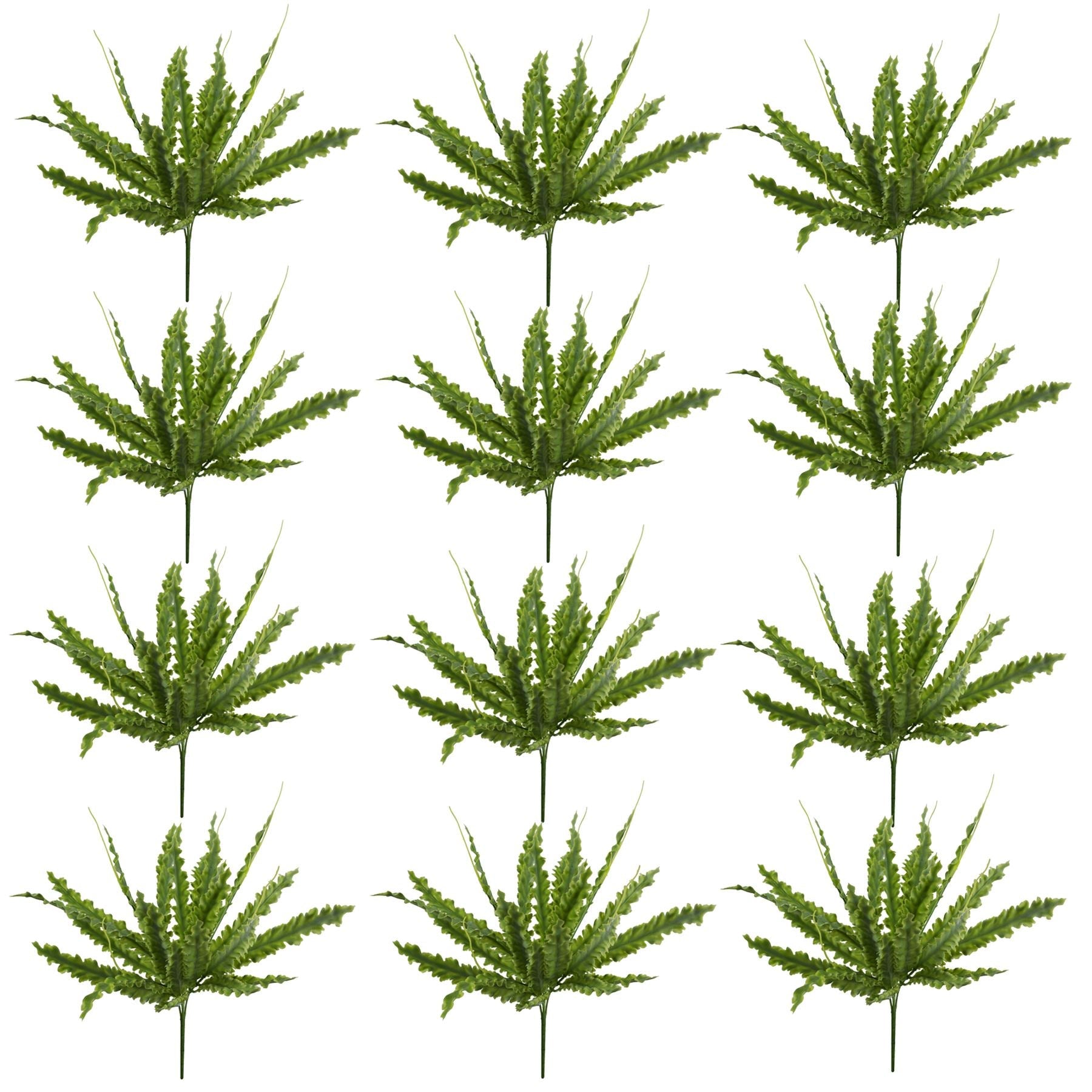 Set of 12 Realistic 40cm Artificial Crocodile Ferns - No Maintenance Required! - plants - express.com