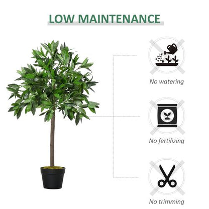 Set of 2 Faux Bay Laurel Ball Trees - Elegant Indoor & Outdoor Decor! - plants - express.com