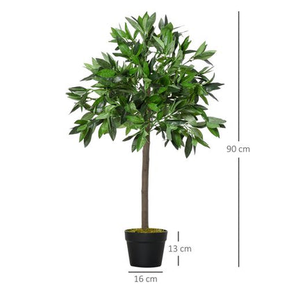 Set of 2 Faux Bay Laurel Ball Trees - Elegant Indoor & Outdoor Decor! - plants - express.com