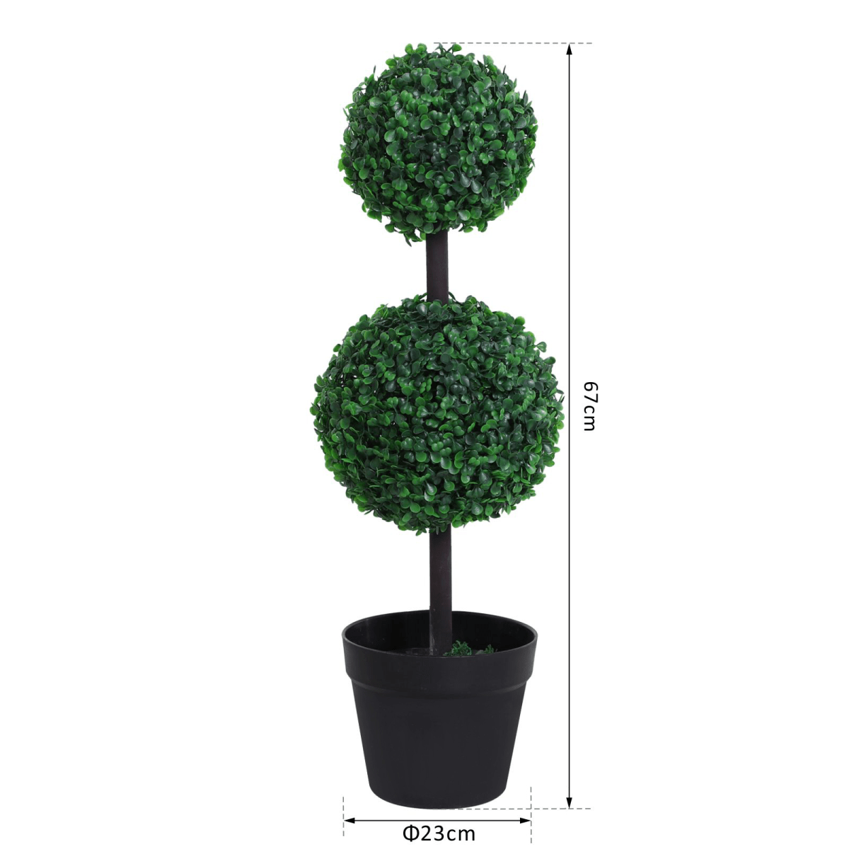 Set of 2 Green Artificial Boxwood Ball Topiaries – Effortless Indoor Charm - plants - express.com