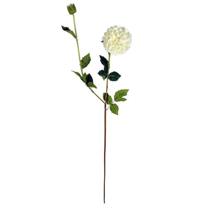 Set of 6 Cream Artificial Dahlia PomPom Stems for Stunning Floral Arrangements - plants - express.com