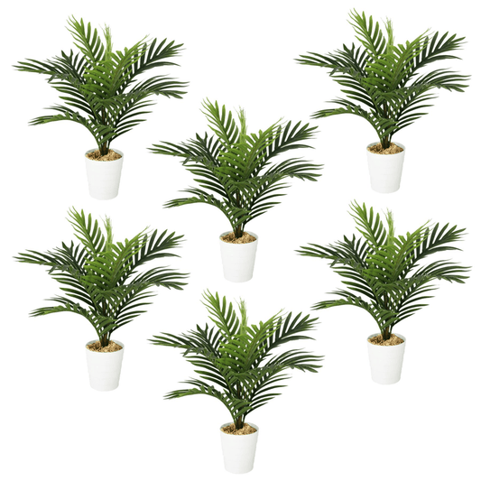 Set of 6 Lifelike 50cm Mini Artificial Palm Trees – Effortless Greenery Decor! - plants - express.com