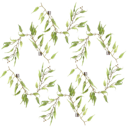 Set of 6 Lush 125cm Artificial Ferns - Stunning Trailing Greenery for Any Home - plants - express.com