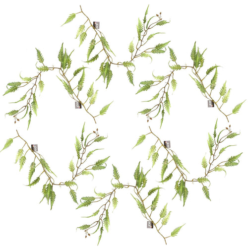 Set of 6 Lush 125cm Artificial Ferns - Stunning Trailing Greenery for Any Home - plants - express.com