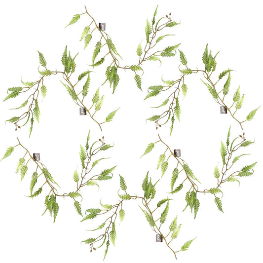 Set of 6 Lush 125cm Artificial Ferns - Stunning Trailing Greenery for Any Home - plants - express.com