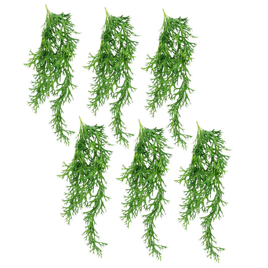 Set of 6 Lush 80cm Hanging Artificial Staghorn Ferns for Stunning Decor - plants - express.com