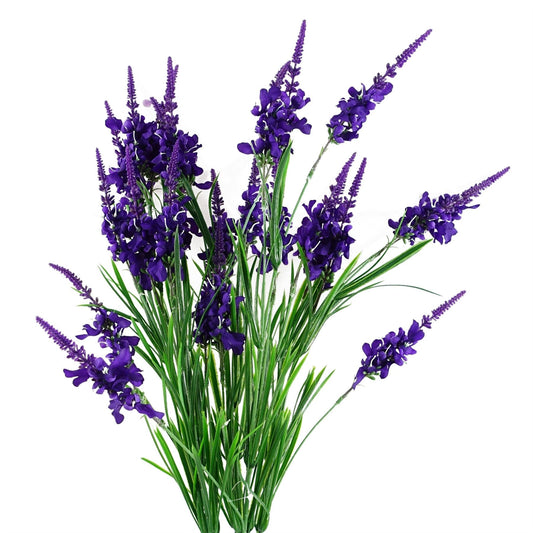 Set of 6 Purple Larkspur Artificial Stems – 80cm Silk Floral Elegance - plants - express.com