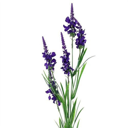 Set of 6 Purple Larkspur Artificial Stems – 80cm Silk Floral Elegance - plants - express.com