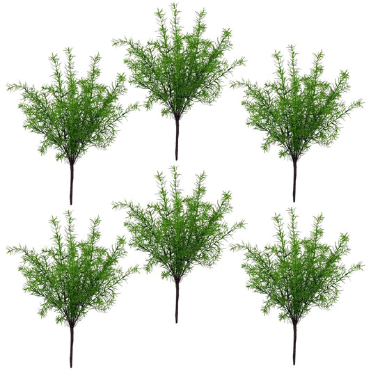 Set of 6 Realistic 45cm Artificial Asparagus Fern Plants for Effortless Style - plants - express.com