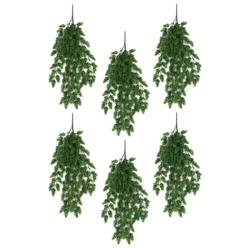 Set of 6 UV & Fire - Resistant 128cm Hanging Artificial Ferns - Lush Greenery - plants - express.com