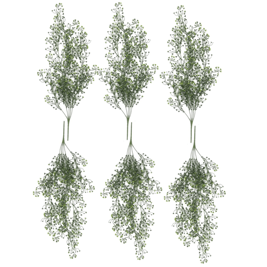 Set of 6 UV & Fire Resistant 75cm Hanging Artificial String Pearl Plants - plants - express.com