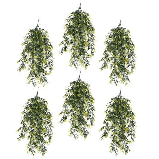 Set of 6 UV & Fire - Resistant Hanging Artificial Variegated Plants - 76cm - plants - express.com