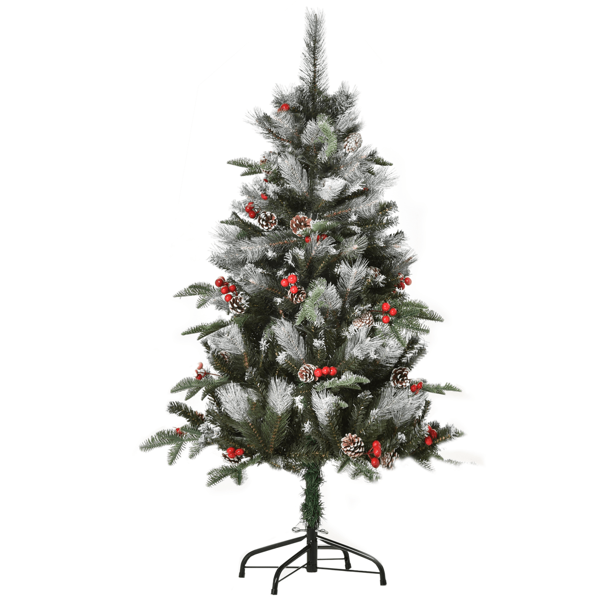 Snow - Dipped 4FT Christmas Tree with Berries & Pinecones - Festive & Foldable! - plants - express.com