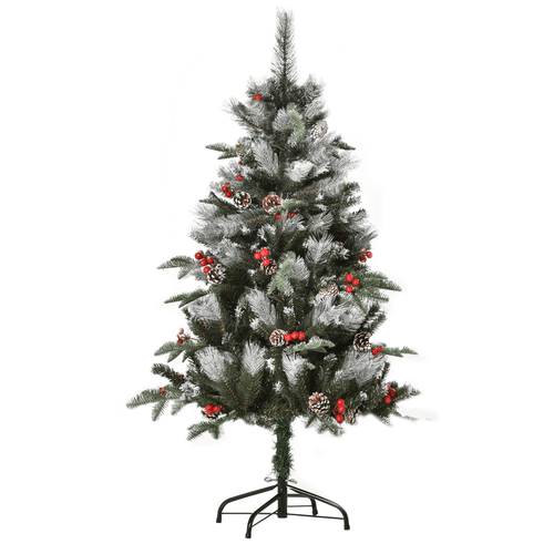 Snow - Dipped 4FT Christmas Tree with Berries & Pinecones - Festive & Foldable! - plants - express.com