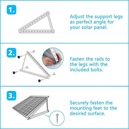 Solar Panel Brackets Adjustable Angle Mounting Frame Shed Boat Ground Mount M - plants - express.com