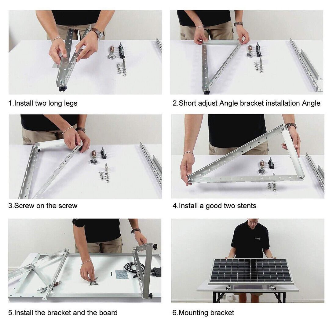 Solar Panel Brackets Adjustable Angle Mounting Frame Shed Boat Ground Mount S - plants - express.com