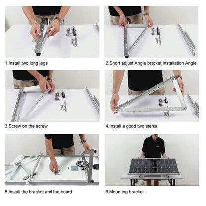 Solar Panel Brackets Adjustable Angle Mounting Frame Shed Boat Ground Mount S - plants - express.com