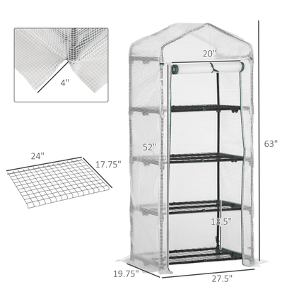 Space - Saver Mini Greenhouse with Four - Tier Design for Passionate Gardeners - plants - express.com