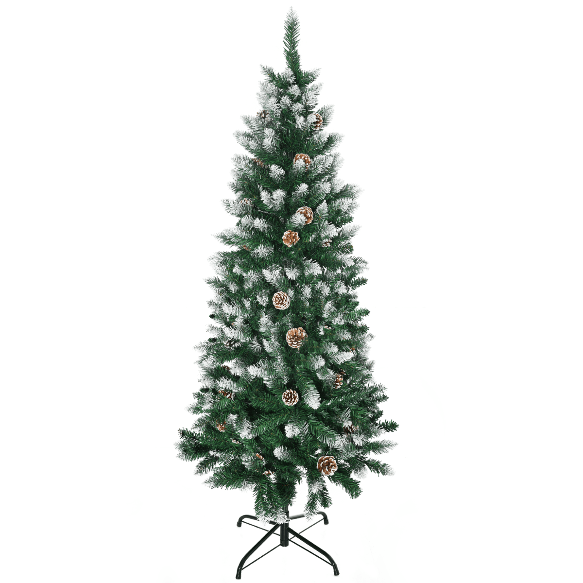Sparkling 5' Snowy Pine Cone Artificial Christmas Tree for Festive Home Decor - plants - express.com