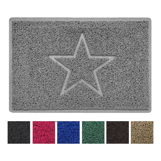 "Star" Embossed Loofah Textured Spaghetti Doormat - plants - express.com