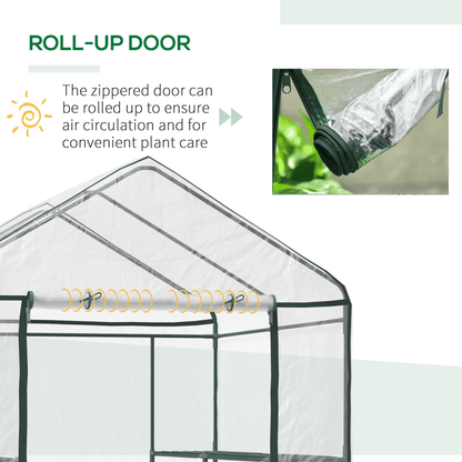 Steel Frame Greenhouse Steel Frame, 2 Shelves - plants - express.com