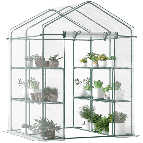 Steel Frame Greenhouse Steel Frame, 2 Shelves - plants - express.com