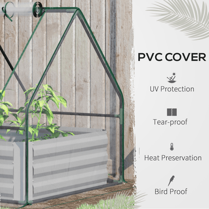 Steel Raised Garden Planter Box Kit with Greenhouse, for Dual Use, Clear - plants - express.com