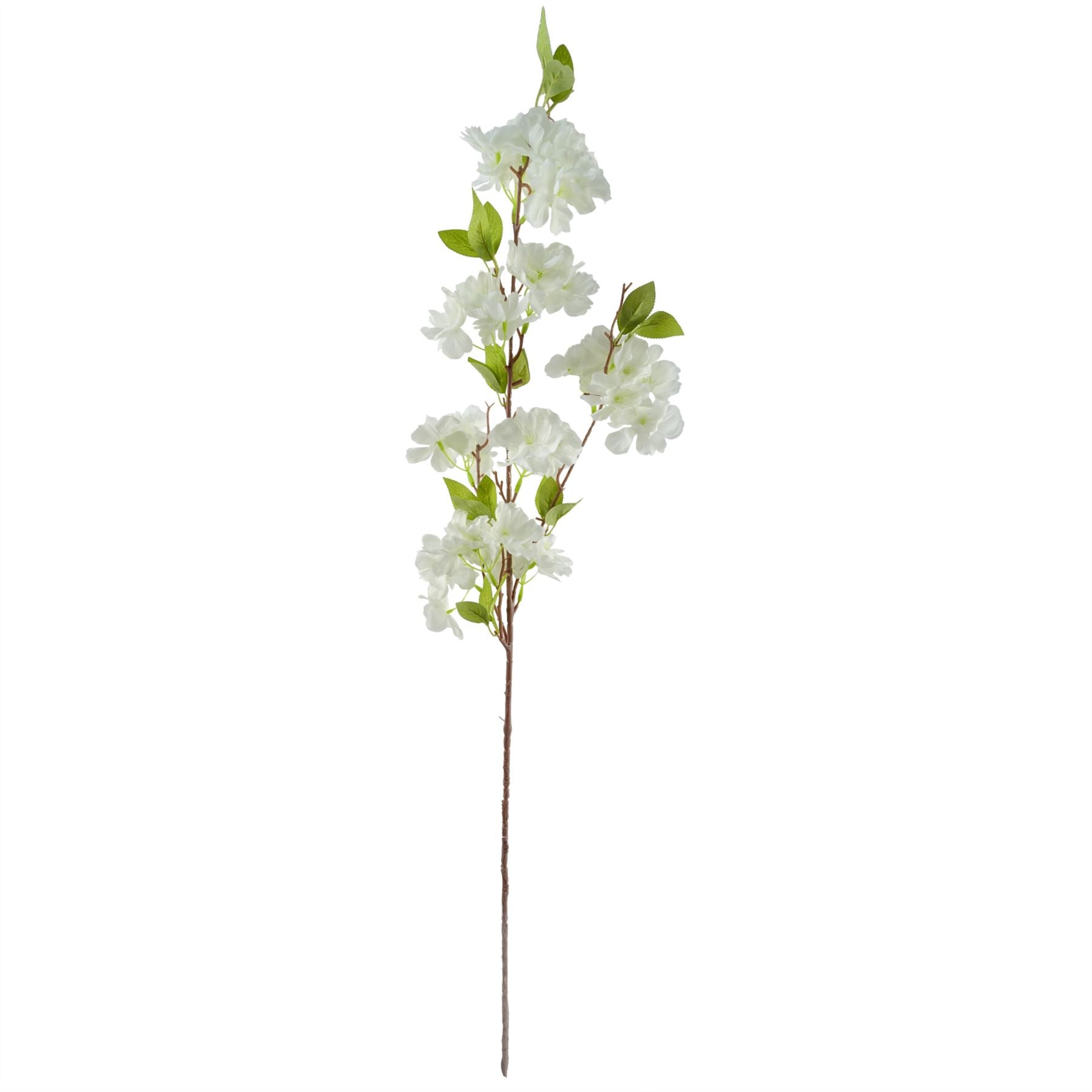 Stunning 100cm White Silk Blossom & Berry Arrangement with Glass Vase - plants - express.com