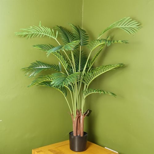 Stunning 110cm Artificial Areca Palm Tree in Elegant Black Pot - Indoor Oasis! - plants - express.com