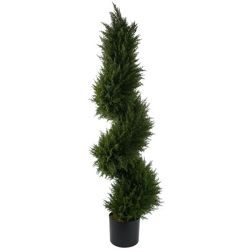 Stunning 120cm Spiral Cypress Tree - Lifelike Artificial Topiary Decor - plants - express.com