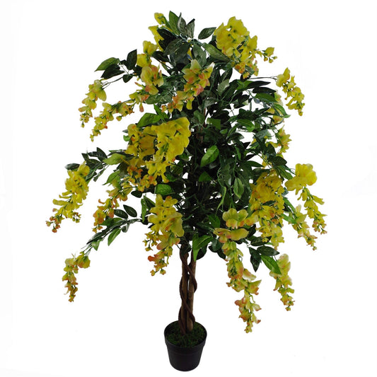 Stunning 120cm Yellow Wisteria Tree - Realistic Artificial Decor for Any Space! - plants - express.com